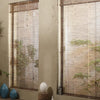 Ramie Japanese Curtain Roller Blind - Hemp brown hollow / 35cm