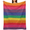 Crochet Rainbow Wrinkle-free Throw Blanket