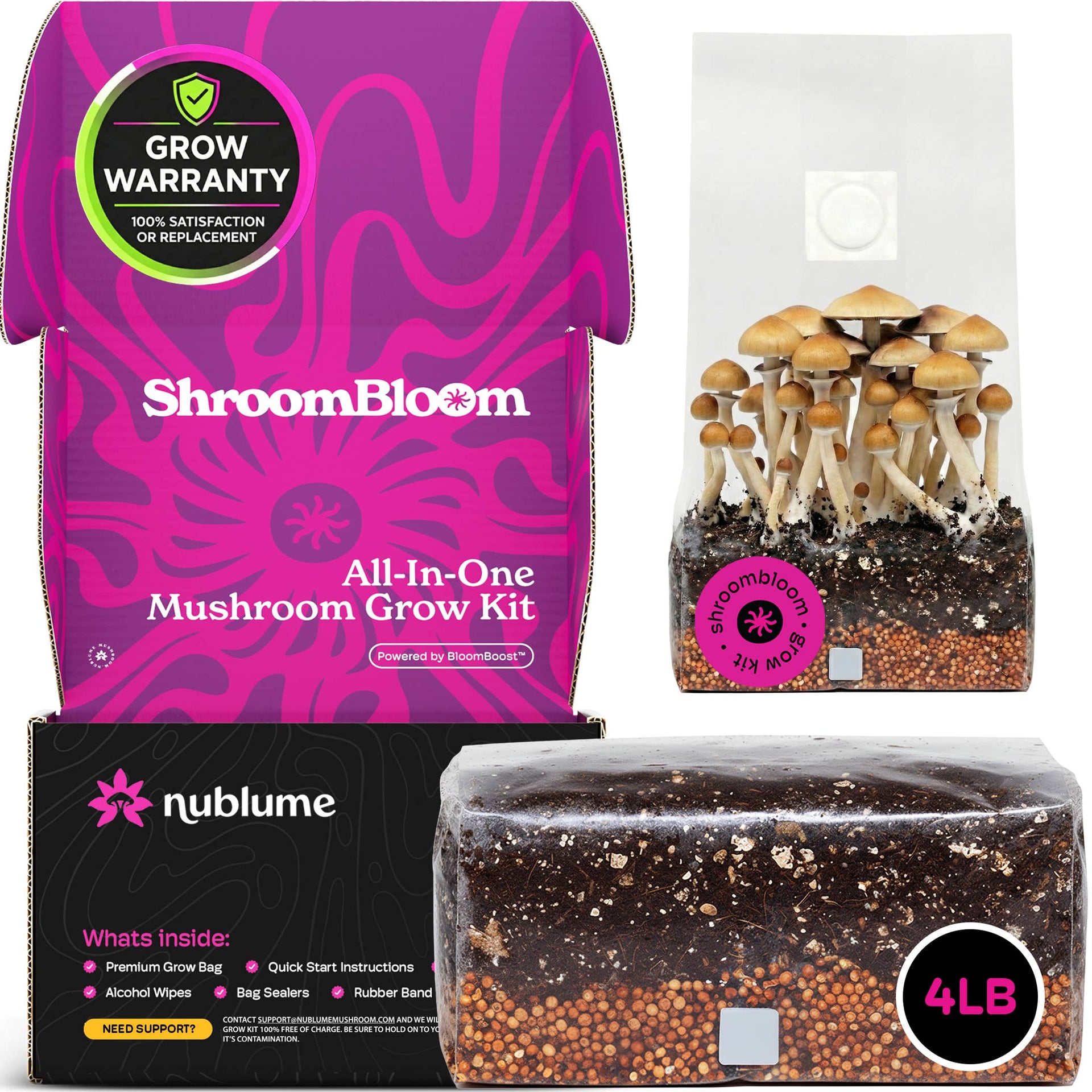 Mushroom Grow Kit – Easy DIY Indoor Mushroom Garden for Beginners | 4LB Fresh Gourmet