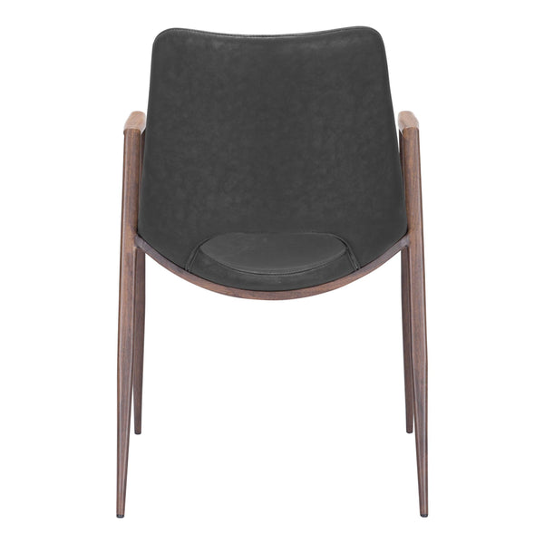 Desi Dining Chair (Set of 2) Black & Walnut