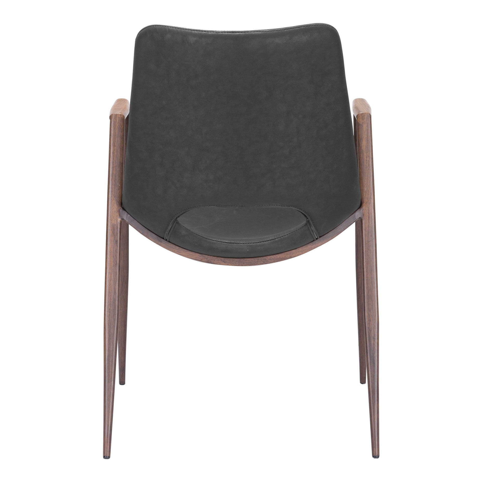 Desi Dining Chair (Set of 2) Black & Walnut