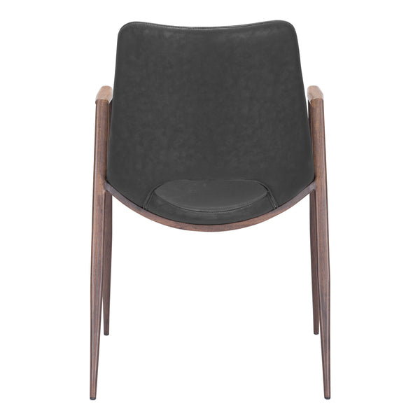 Desi Dining Chair (Set of 2) Black & Walnut