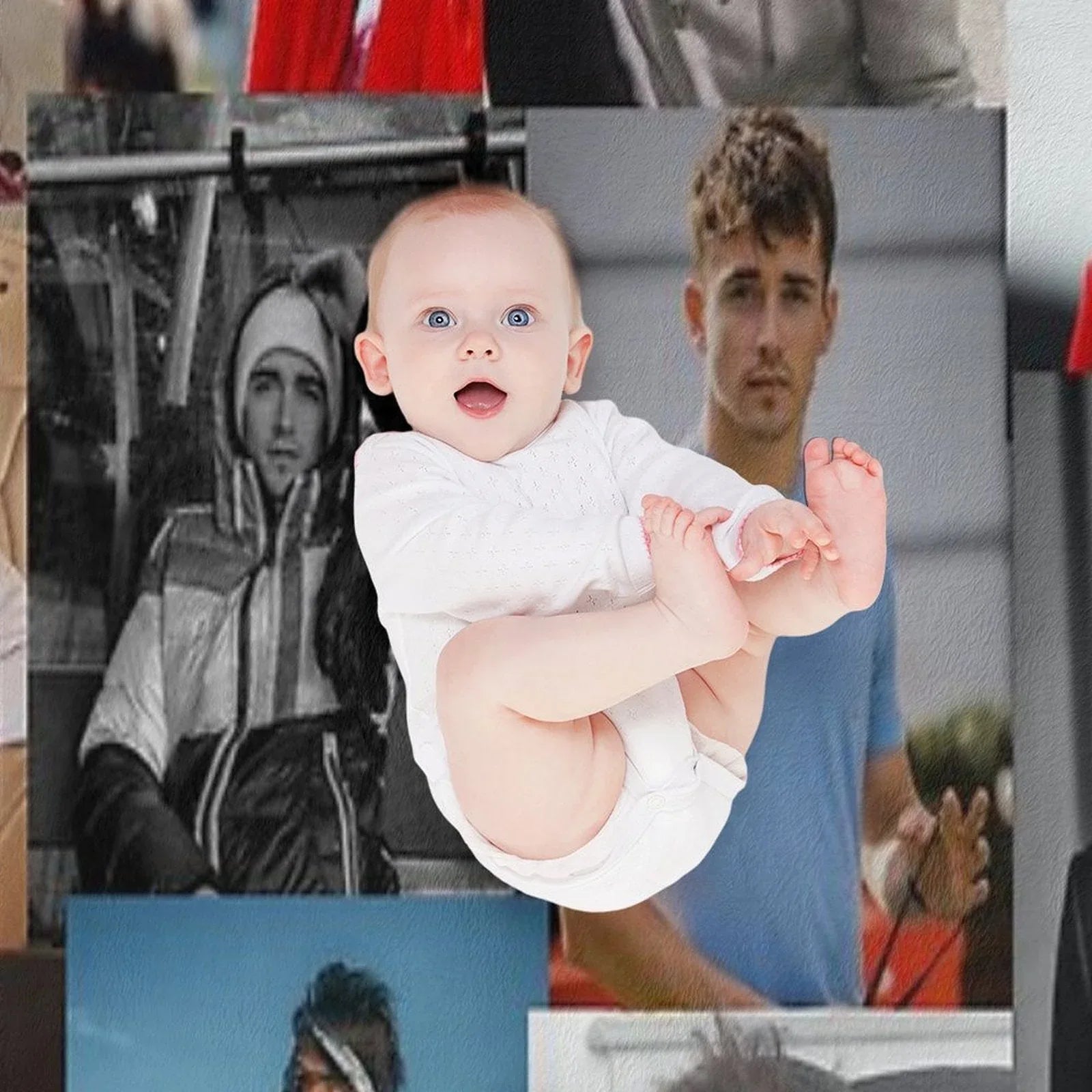 Charles Leclerc Picture Collage Throw Blanket