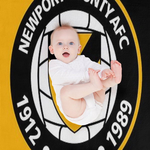 Newport County AFC Logo - Split Anti-pilling Throw Blanket