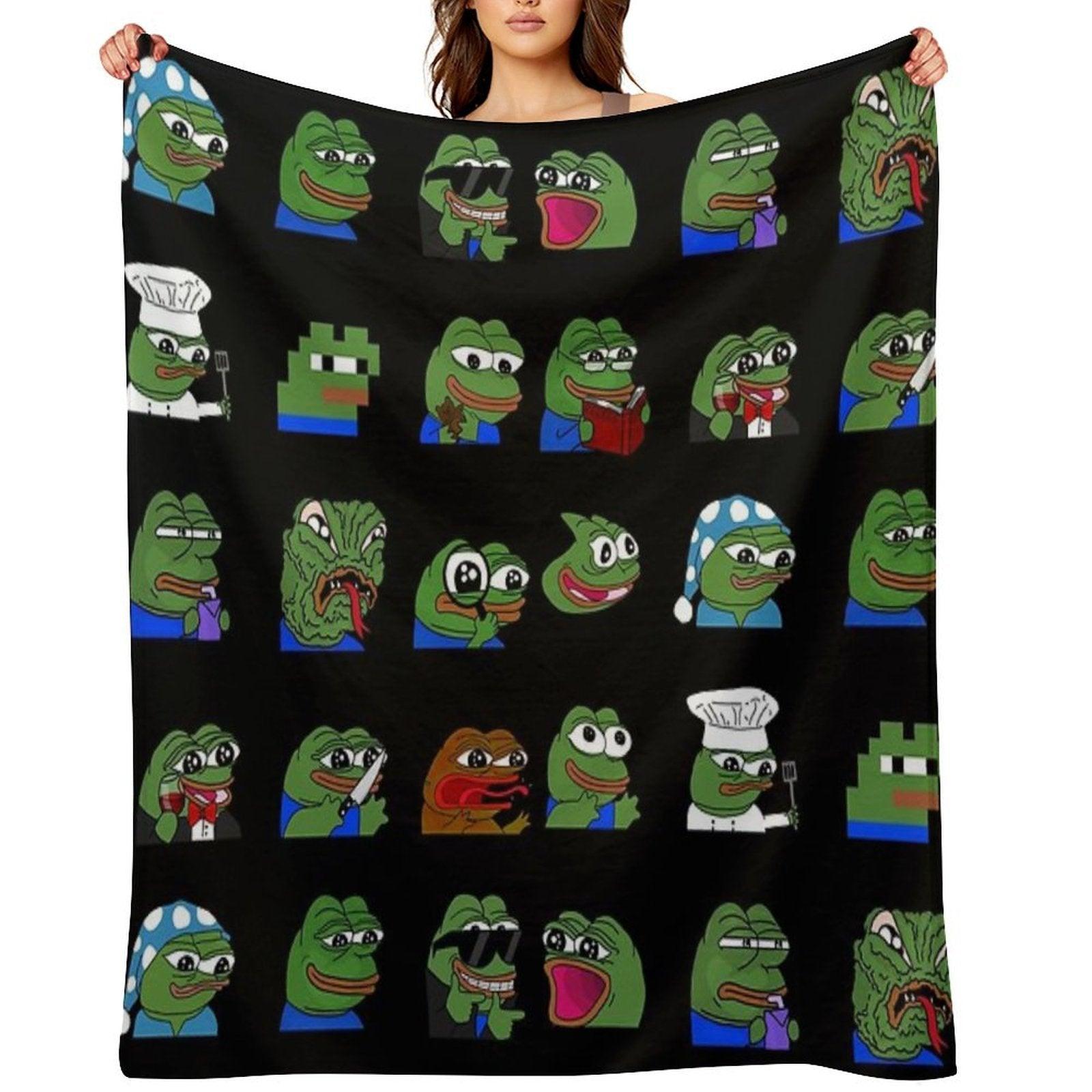 Pepe Peepo Variety Set (16 Pepes Edition) Throw Blanket