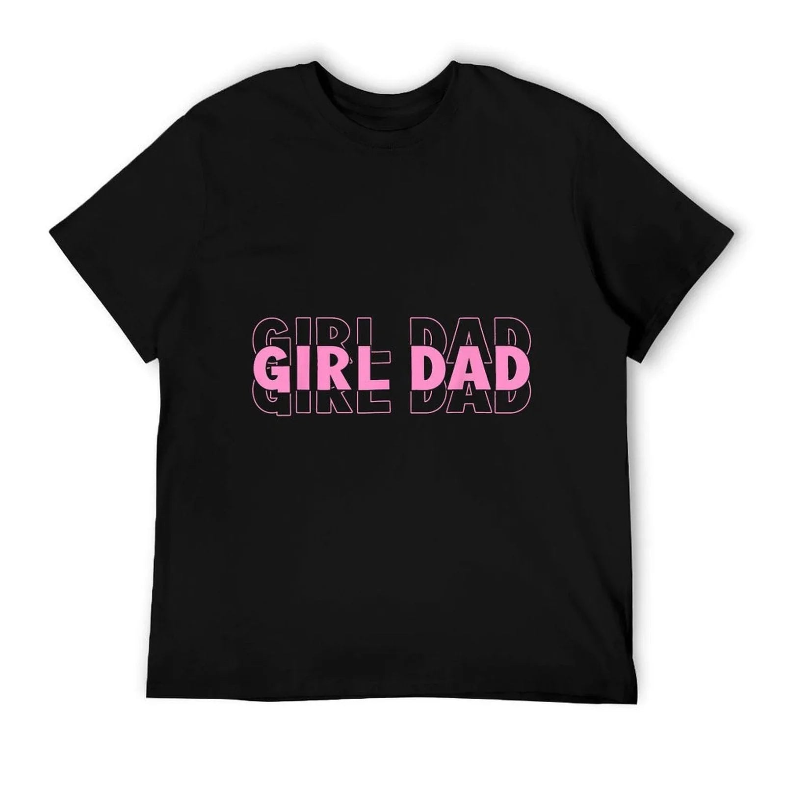 Dad Est 2025 Dad Loading New Dad Of Girls Retro Pink Dad T-Shirt