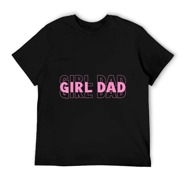 Dad Est 2025 Dad Loading New Dad Of Girls Retro Pink Dad T-Shirt