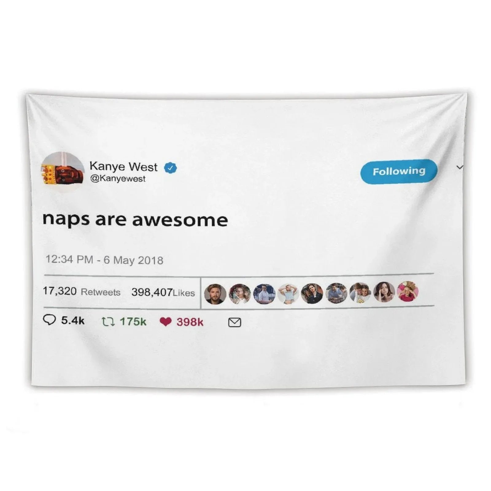 Kanye Rapper Naps Are Awesome Tapestry