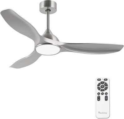 52 Inch Quiet DC Motor Ceiling Fan With LED Lights Remote Control
