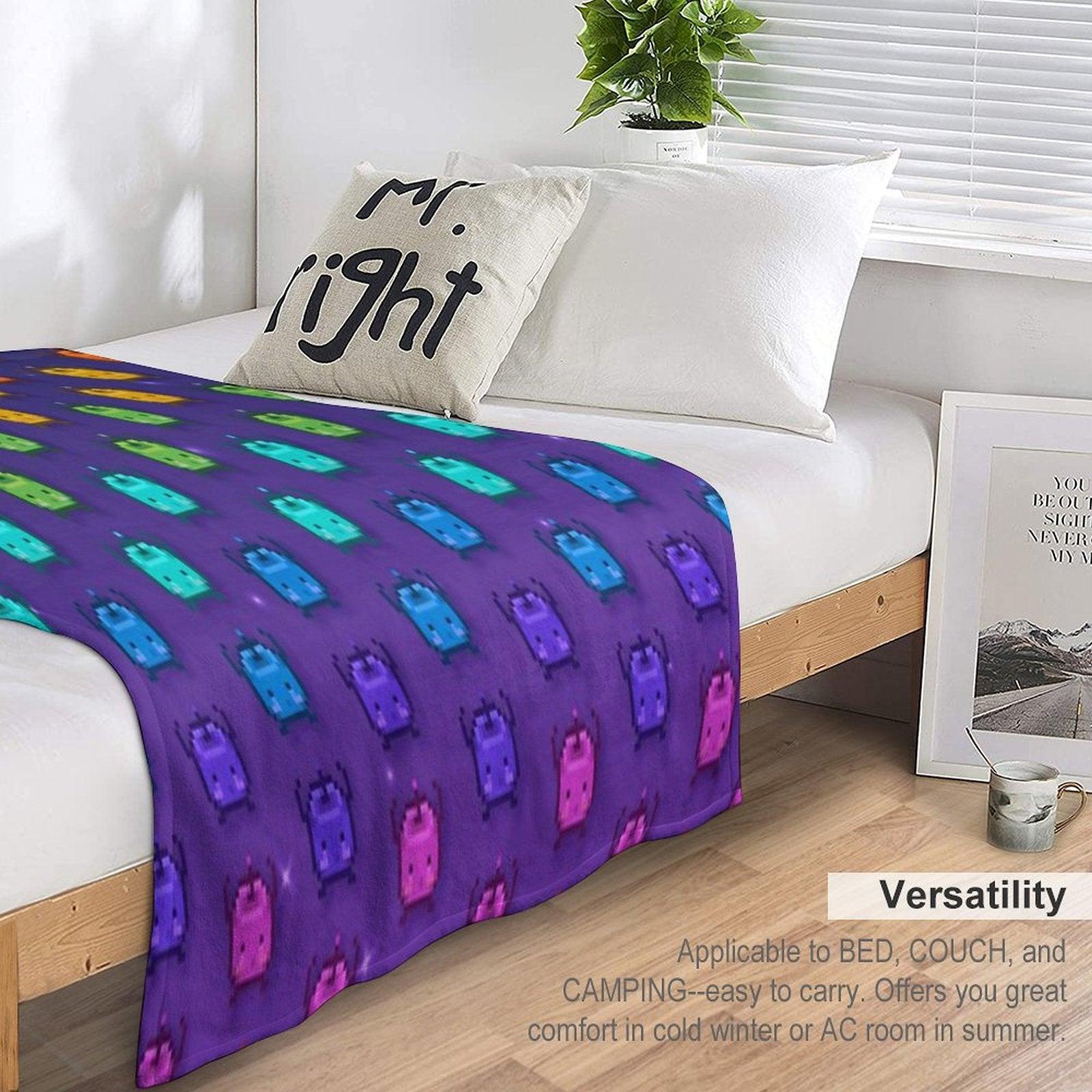 Stardew Valley Rainbow Junimos Throw Blanket