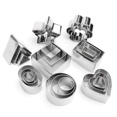 24-Piece: Stainless Steel Cookie Cutters Set