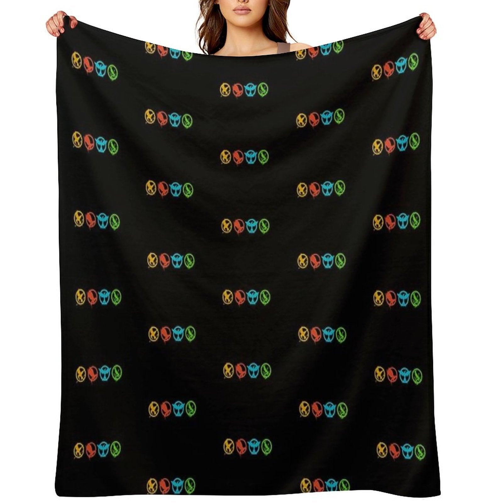 The Hunger Games Mockingjay Logos Throw Blanket