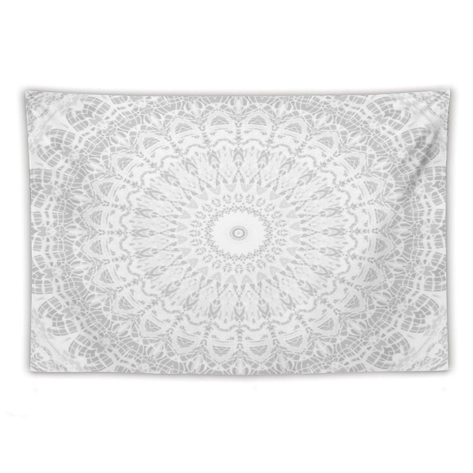 Grey Threads Mandala Tapestry