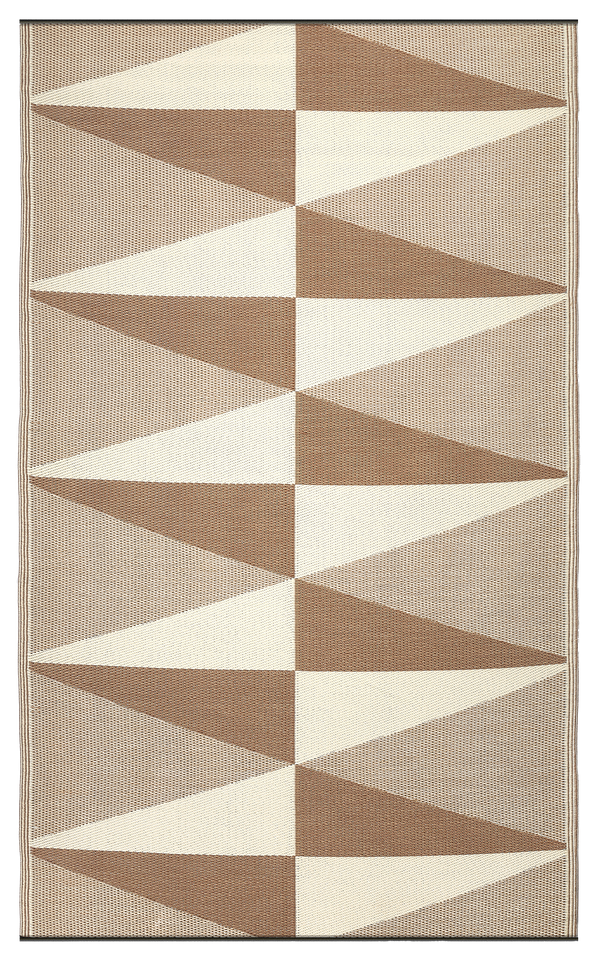 Tucson - Natural Modern Geometric Outdoor Rug for Patio