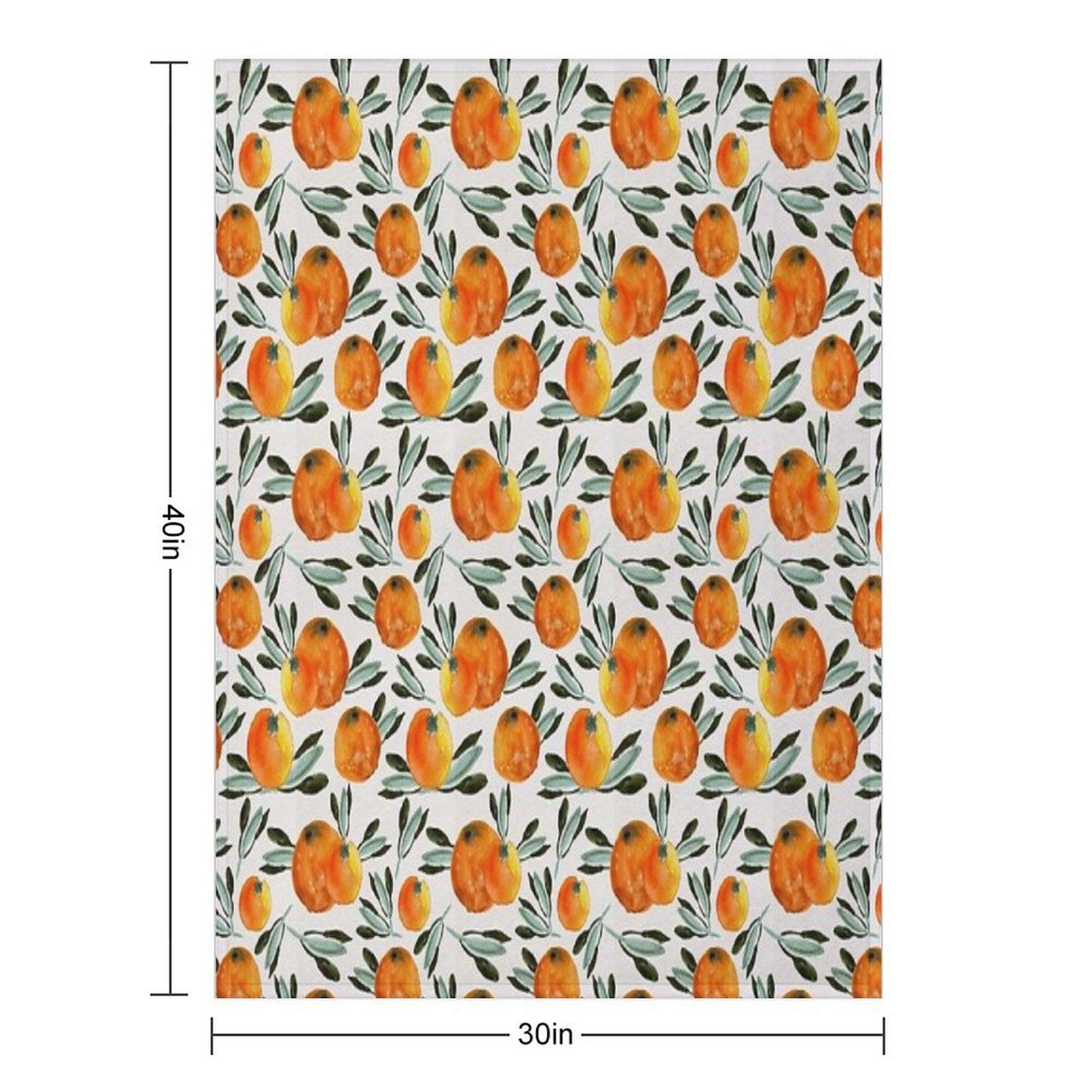 Sunny Orange Throw Blanket