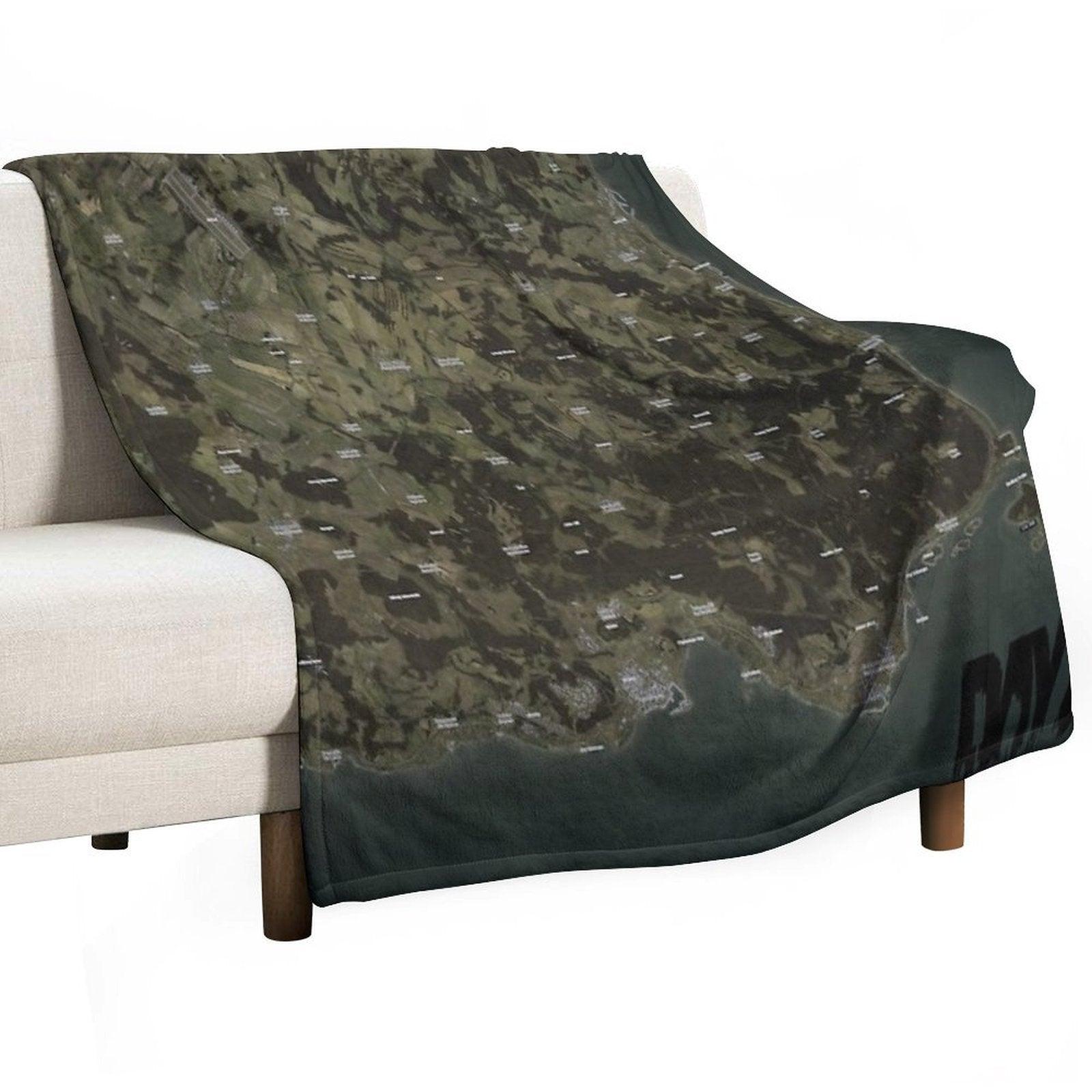 Day Z Map Throw Blanket