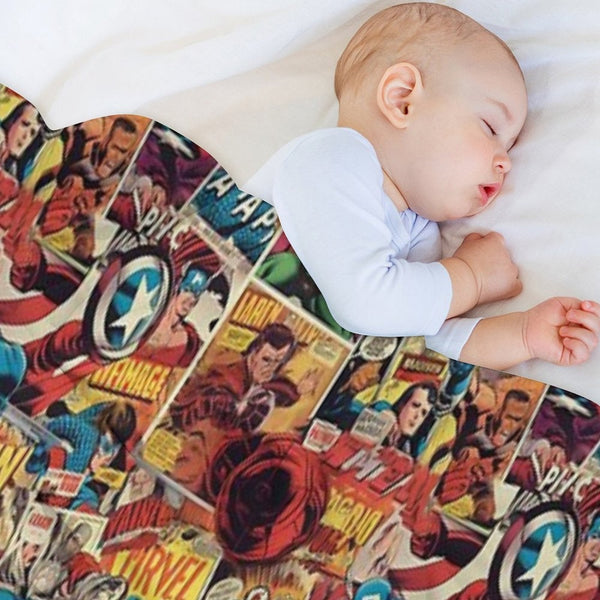 Vintage Comic Pattern Lightweight Throw Blanket