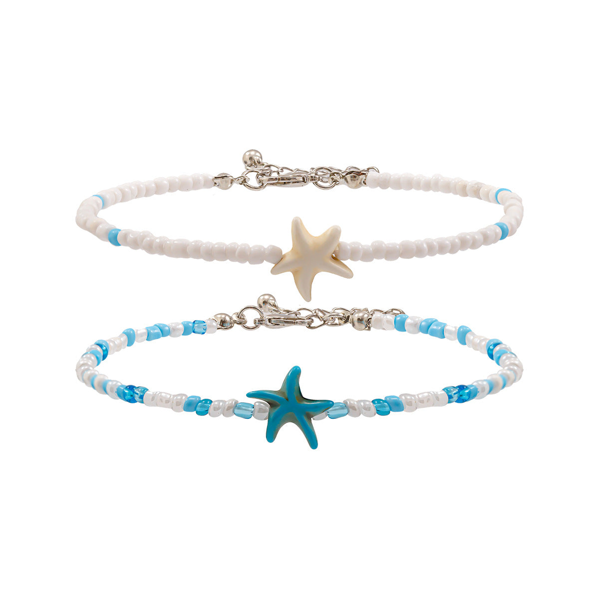 Conch Rice Bead Anklet Multi Layer Beach Foot Accessories Hot Selling Ocean Star Resort Foot Chain Set