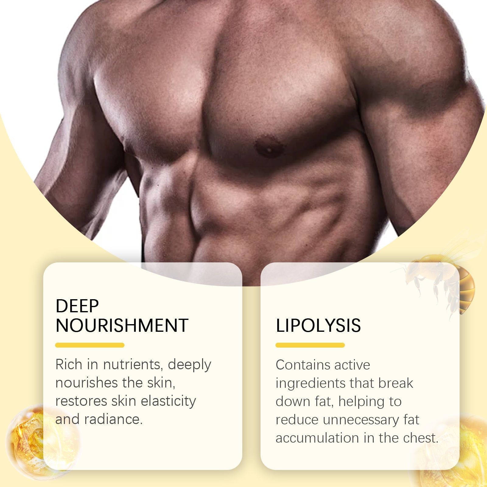 South Month Men's Chest Care Essential Oil, Chest Firming And Lifting Nourishing Skin Elasticity Care Oil