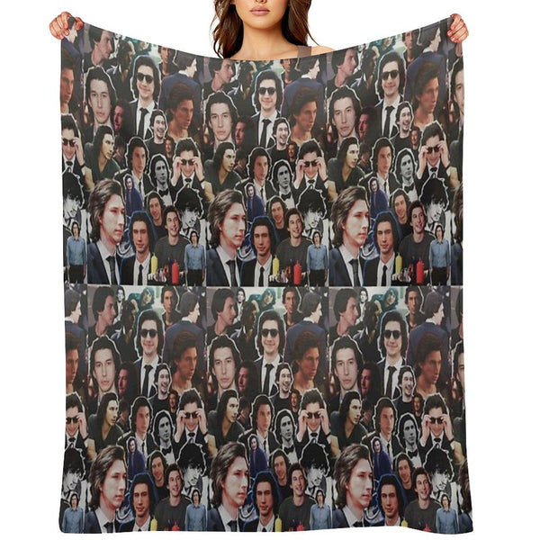 Assorted Adam Driver Collage Throw Blanket