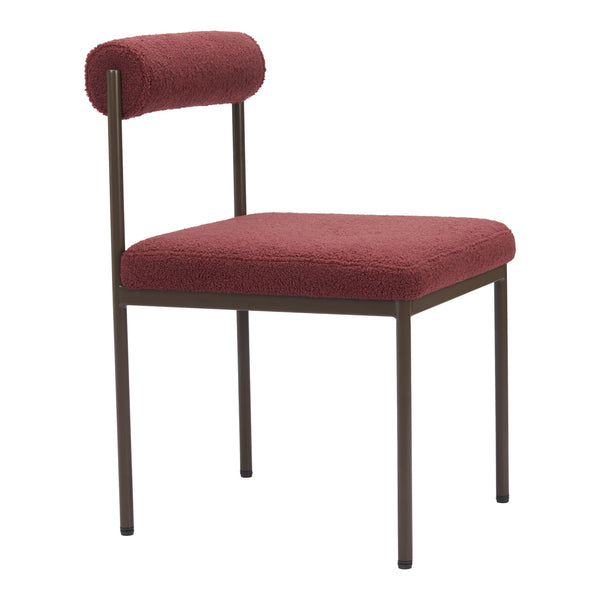 Livorno Dining Chair Red & Bronze