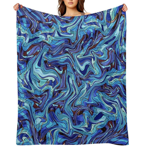 ABSTRACT-81 Lightweight Throw Blanket