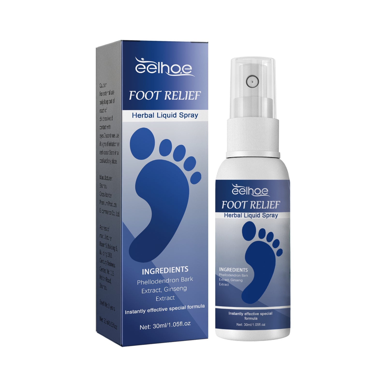 Foot Relief Herbal Liquid Spray, Clean Exfoliating Calluses Anti-Cracking Peeling Foot Moisturizing Spray
