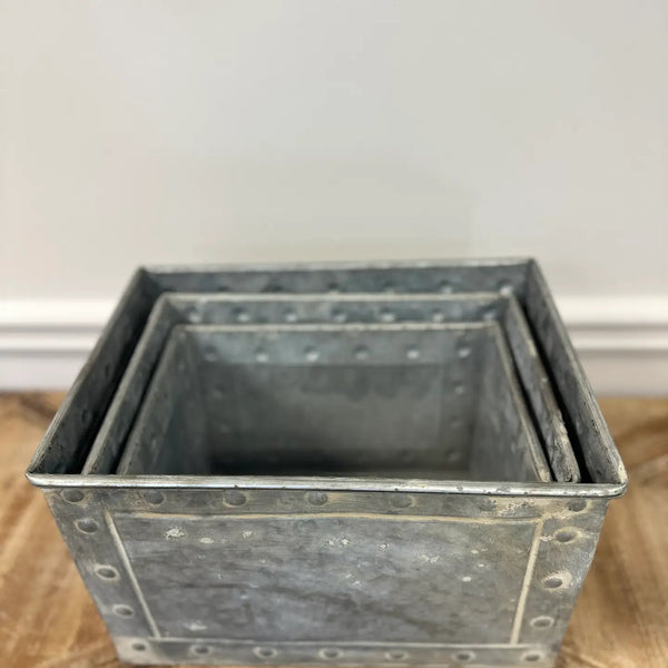 Iron Rectangle Storage Container - Set of 3 VagabondVintage