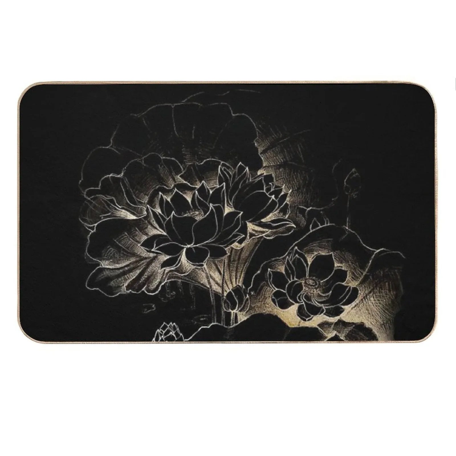 Gold Lotus Bath Mat