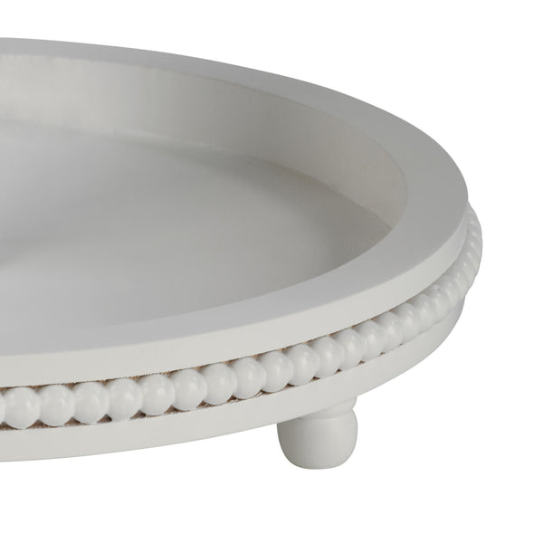 2 Tier Wooden Beaded Display Stand - Black & White