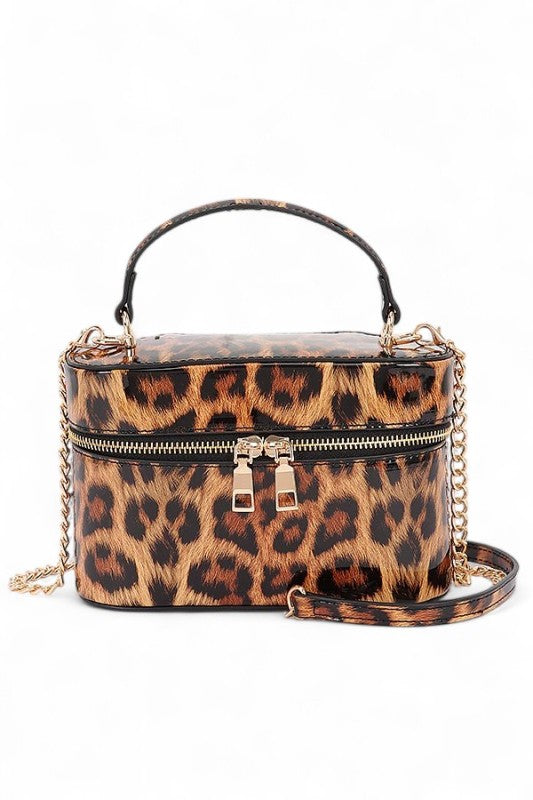 Top Handle Patent Finish Convertible Crossbody Bag