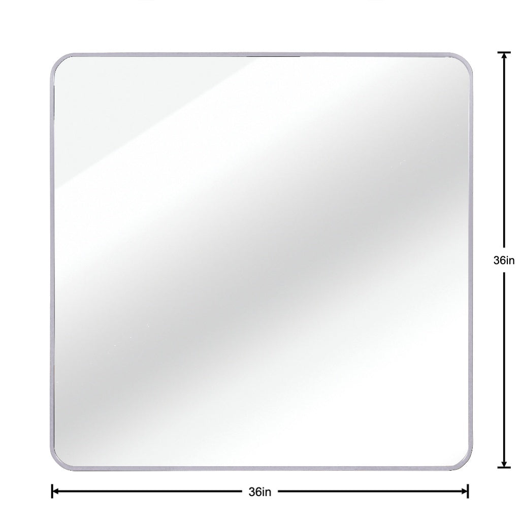 Metal Framed Square Bathrrom Mirror for Wall, Modern Vanity Bathroom Wall Mirror