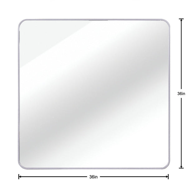 Metal Framed Square Bathrrom Mirror for Wall, Modern Vanity Bathroom Wall Mirror