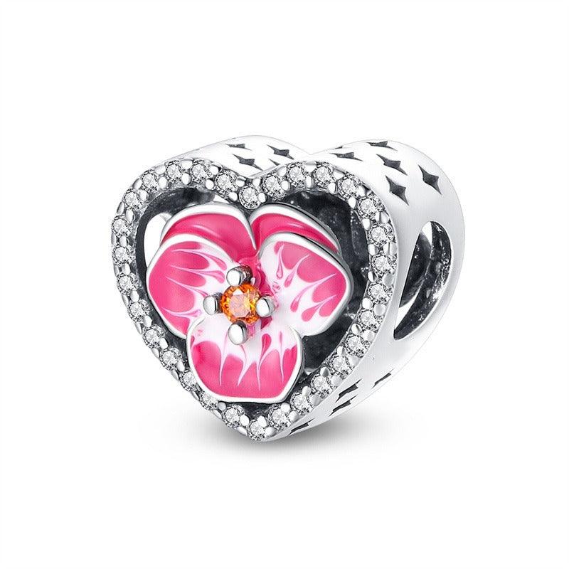 Butterfly flower thread safety bead fixing clip buckle string decoration