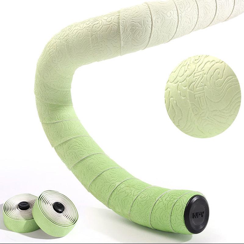 Road Bike Handlebar Tape: Double-Pinyin Cloud Pattern, Gradient Color, Comfortable, Shock - Absorbing, Breathable
