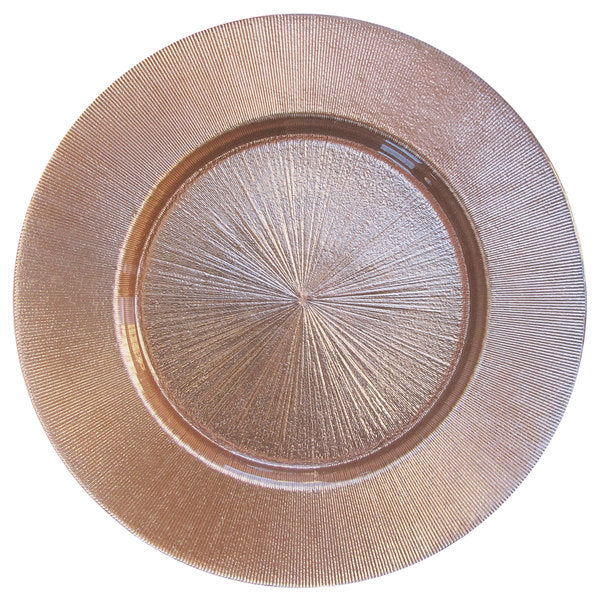 Rose Gold Glass Charger Plate 13
