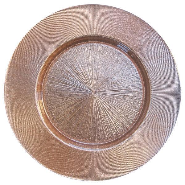 Rose Gold Glass Charger Plate 13