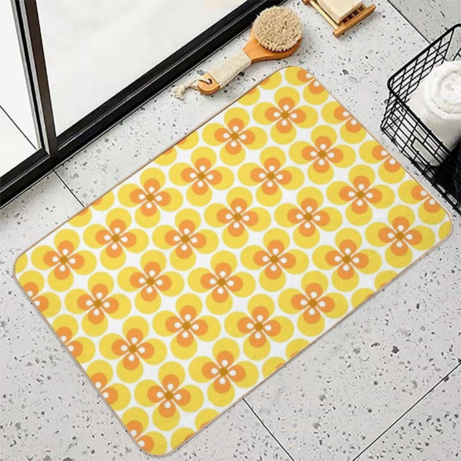 70s Harvest Pattern 4 Bath Mat