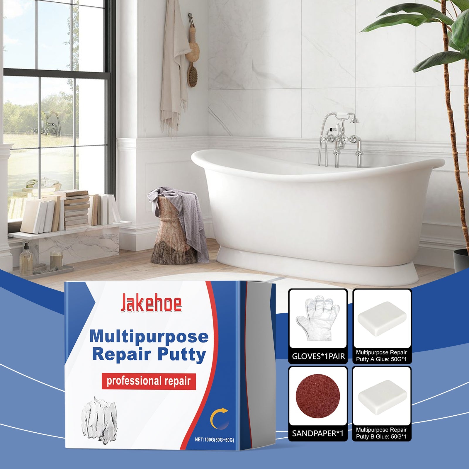 Plastic Steel Mud Iron Glue Leak Repair Waterproof Strong Repair Tile Multi-Functional Ab Adhesive Glue