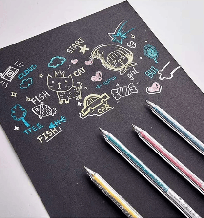 Drawing Doodling Scrapbook Journaling fluorescent Sparkle Gel Pen Neon Glitter Pens Fine Tip Art Markers Glittering Pen Set