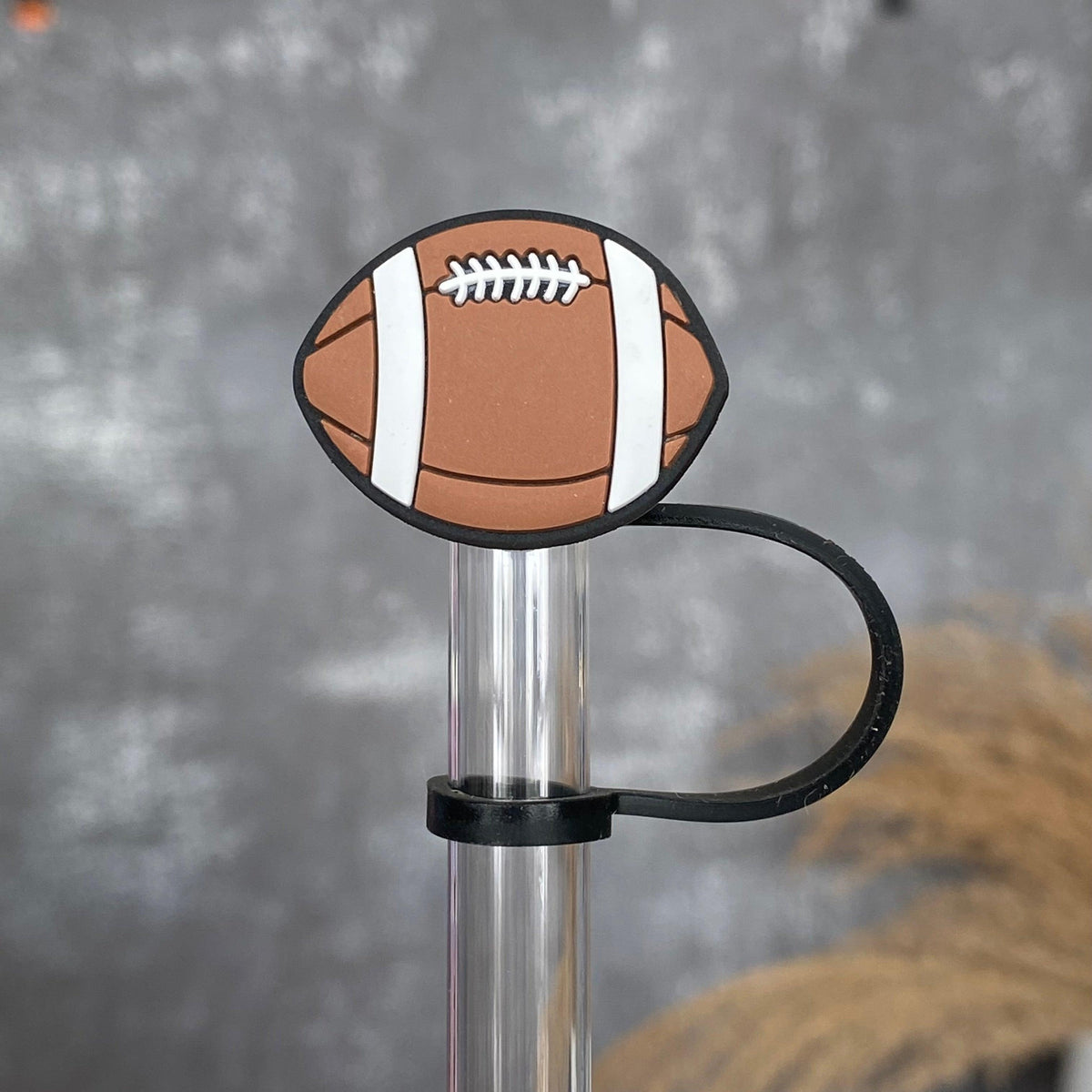 Football Straw Topper brown