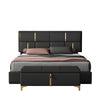 2-Pieces Bedroom Sets, Queen Size Upholstered Platform Bed with Hydraulic Storage System