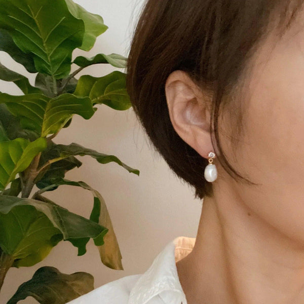 Classy Freshwater Pearl Dangle Earrings - Gifts for You 'n Me