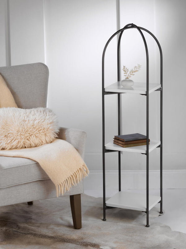 3 TIER WOOD & METAL SHELF