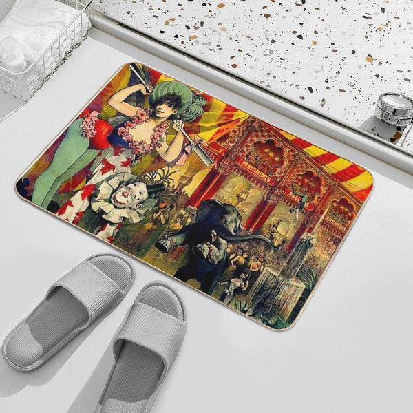 CIRCUS  Vintage 1890 Circus Advertising Print Bath Mat