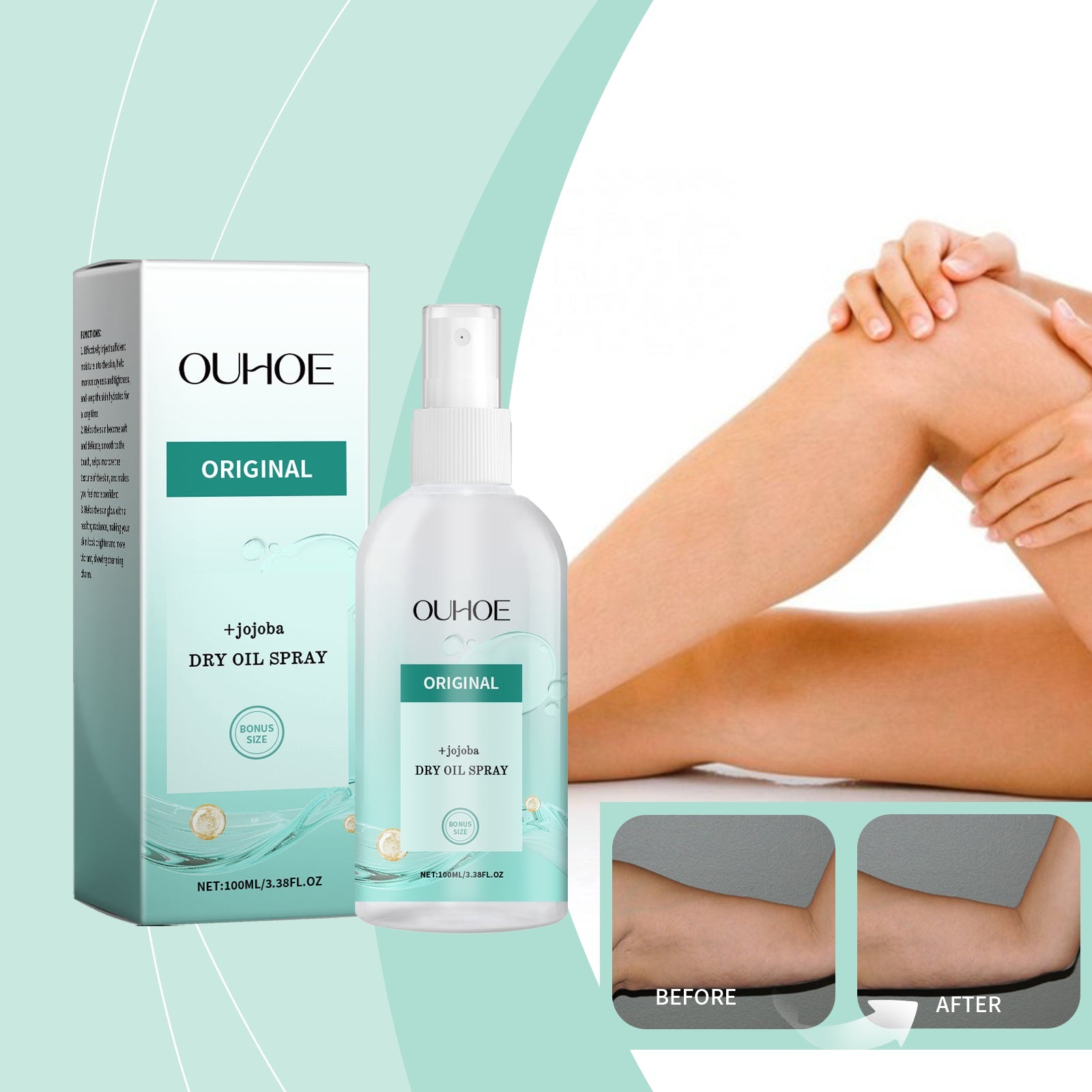 Moisturizing Body Oil Spray, Gentle Dry Skin Hydrating Body Skin Massage Care Oil