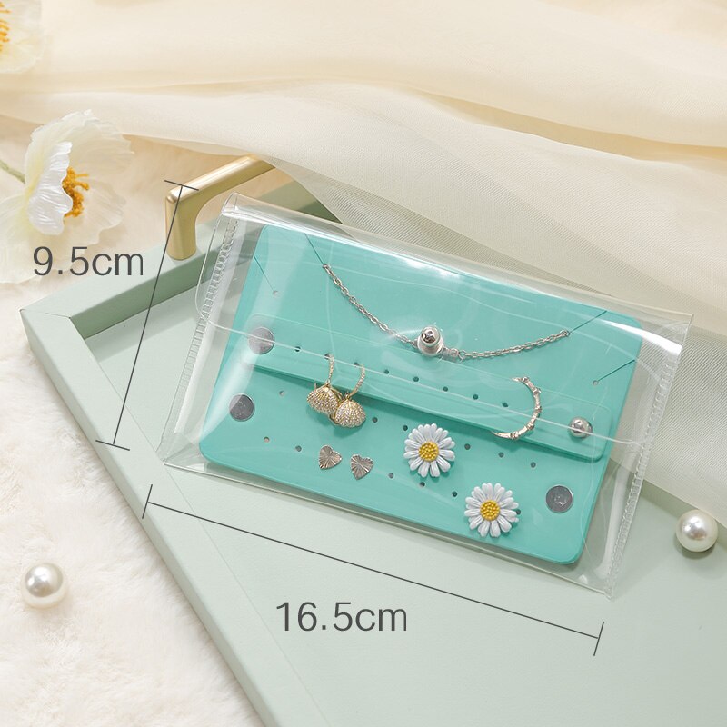 Mini Travel Jewelry Organizer Bag Clear TPU Gift Display Portable Storage Packaging Case Girl Earrings Jewellery Organizer Bags