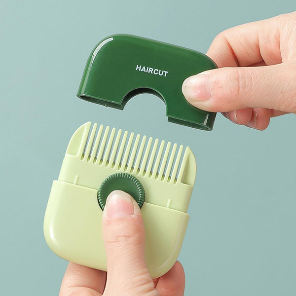 2 In 1 Hair Trimmer Bangs Trimmer  Mini Manual Hair Trimmer Comb Hair Razor Comb Cutter Portable Hair Cutting Comb Haircut Tool