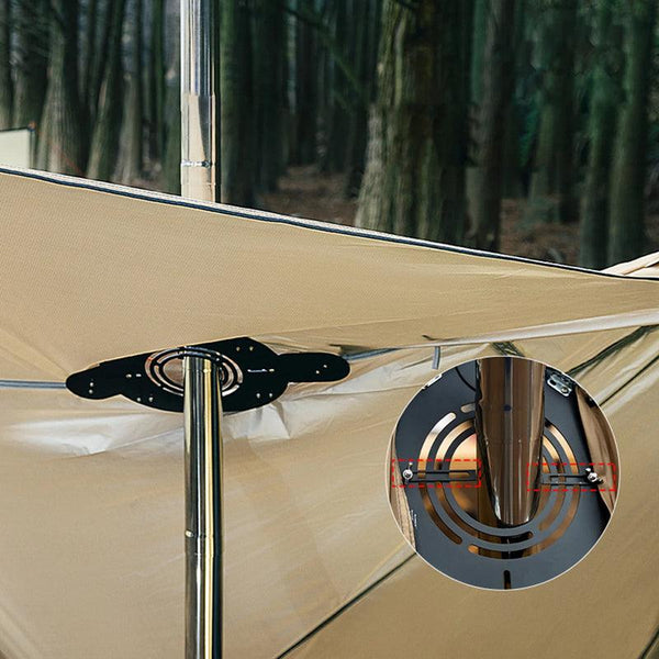 Stainless Steel Hot Tent Stove Jack Highly Flame Retardant for Fireplace Tent Accessory Camping Tent Accessories
