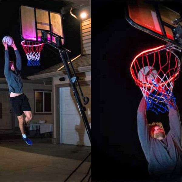 1 PCS LED Basketball Hoop Light Basketball Rim Changing Induction Lamp Shoot Hoops Solar Light Playing At Night LED Strip Lamp - Gifts for You 'n Me
